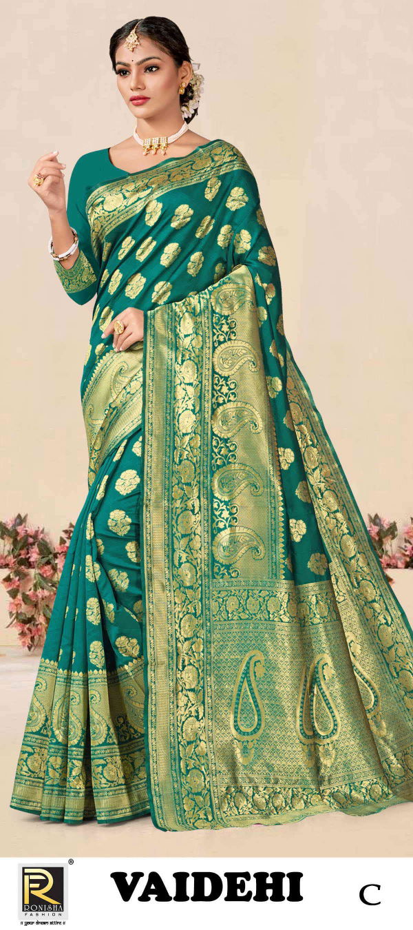 Ronisha Vaidehi Designer Silk Sarees Catalog
